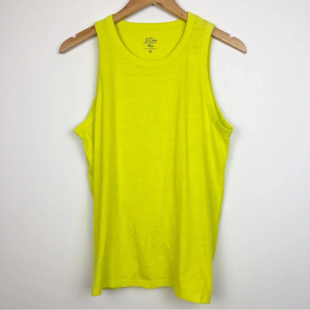J. Crew Yellow Tie Bank Tank Top Size M - Picture 2 of 12